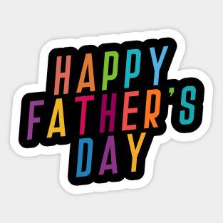 Colorful Happy Father's Day Typography Sticker